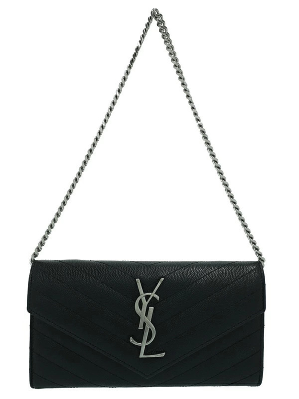 SAINT LAURENT PARIS Saint Paris Monogram Chain Wallet